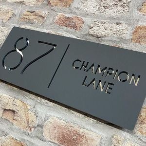 Entrega rápida, señal de dirección solar, número de casa, señal de dirección de casa, diseño de placa de número de casa - Product Image 5