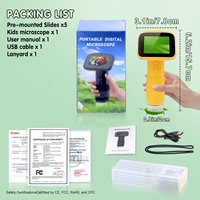 Loupe numérique 1000X 8 LED 2MP avec écran 2 pouces, jouet scientifique portable pour enfants, mini microscope électronique de poche pour enfants