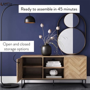 Latón antiguo de moda moderna <span class=keywords><strong>mesa</strong></span> de <span class=keywords><strong>tv</strong></span> Muebles modernos comtempprary soporte de <span class=keywords><strong>tv</strong></span> del gabinete del mdf del <span class=keywords><strong>plasma</strong></span>, con 2 puertas venta - Product Image 4