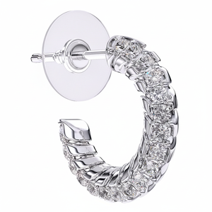 Giulia 14mm Trendy <b>Stud</b> <b>Earrings</b> for Women Hypoallergenic Hoop <b>Earrings</b> for Parties - Product Image 2