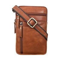 Pochette de cou antivol en cuir de qualité supérieure, étanche, pour téléphone portable, à suspendre, petite pochette de poitrine, fabriquée en usine BSCI