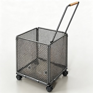 Carrito de Compras Grande para Supermercado, 340L, Resistente, con Ruedas Silenciosas, Cesta de Alambre, para Tiendas de Abarrotes, Almacenes y Comercios, Kit Profesional - Product Image 1