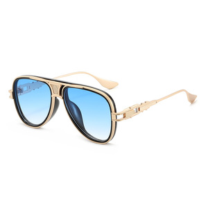 Lunettes de soleil SPUKA HR5661, style rétro aviation, en alliage, verres dégradés, protection UV400, logo personnalisé - Product Image 4