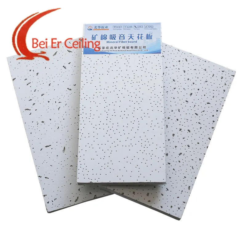 Deckenplatte der Beihua-Fabrik Deckenmaterial für falsche Decken 600 × 1200 Akustik Mineralfaser Deckenfliesen