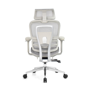 كرسي مكتب تنفيذي رمادي شبكي مريح، كرسي كمبيوتر عالي الظهر فاخر، كرسي مكتب شبكي للمدراء - Product Image 2