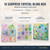Southpeak Toy 16 Surprise Crystal Blind Box Squishy Squishy Toys Fidget Toys Sensory Squishy Toy Glitter TPR Gift Wholesale WS