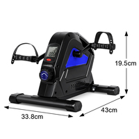 Ejercitador de Piernas Elíptico Portátil Mejorado con Sistema de Resistencia Magnética Ajustable, Pantalla LCD Digital, para Uso en Casa