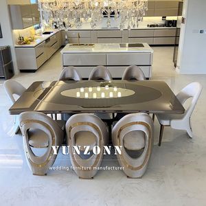 Роскошный золотой обеденный стул в скандинавском итальянском стиле, современный легкий роскошный бархатный/кожаный обеденный стул из нержавеющей стали для виллы - Product Image 3