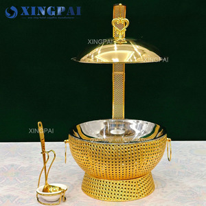 Xingpai ชุดจานบุฟเฟ่ต์อาหารดัตช์สไตล์พรีเมี่ยม, ชุดที่อุ่นอาหารสแตนเลสสตีลหรูหราแบบแขวน - Product Image 4