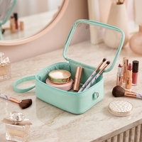 Pochette de maquillage transparente personnalisée avec logo, mini, avec sangle de poignet, portable, multi-usages, pour figurines de poupées