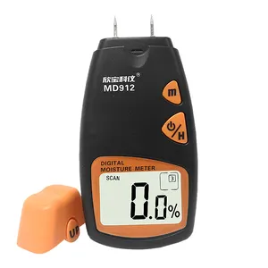 Testador digital de umidade de madeira md912, detector de madeira úmida, teste de umidade úmida, ferramenta portátil de 2% ~ 60%
