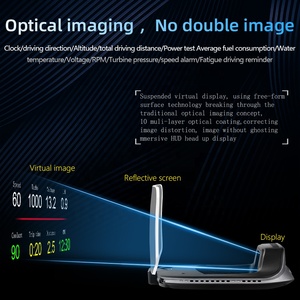 Xe ô tô mới phổ biến OBD công cụ chẩn đoán GPS HUD C3 Navigation xe báo động TPMS gương Heads up hiển thị HUD cho tất cả các xe - Product Image 3