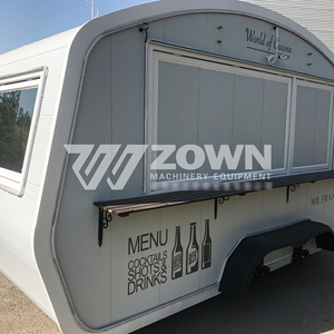 Remolque de comida móvil pequeño, remolque de hielo de acero inoxidable 304, camión de cocina para restaurante, carrito de perritos calientes, camión de comida para helados - Product Image 2