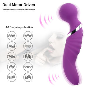 Juguete sexual para pareja estimulador de clítoris para adultos consoladores potentes vibrador <span class=keywords><strong>Motor</strong></span> Dual silicona varita de gran tamaño masajeador de punto G - Product Image 2
