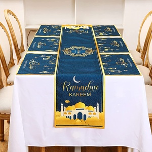 Décorations <span class=keywords><strong>de</strong></span> <span class=keywords><strong>Table</strong></span> pour Ramadan Kareem, ensembles <span class=keywords><strong>de</strong></span> décoration pour la maison, <span class=keywords><strong>chemin</strong></span> <span class=keywords><strong>de</strong></span> <span class=keywords><strong>Table</strong></span> et napperons <span class=keywords><strong>Eid</strong></span> <span class=keywords><strong>Mubarak</strong></span> - Product Image 4