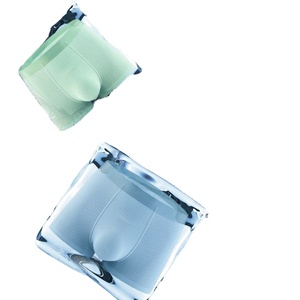 Wholesale Breathable Mesh <b>Sports</b> Micro <b>Underwear</b> Men's Boxer Solid Color Ice Silk Men's Boxers - Product Image 2