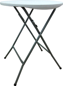 60cm léger Durable Portable rond pliable Table Top pliant jambe <span class=keywords><strong>pas</strong></span> <span class=keywords><strong>cher</strong></span> en plastique tréteau pour chambre sous-sol cuisine utilisation - Product Image 5