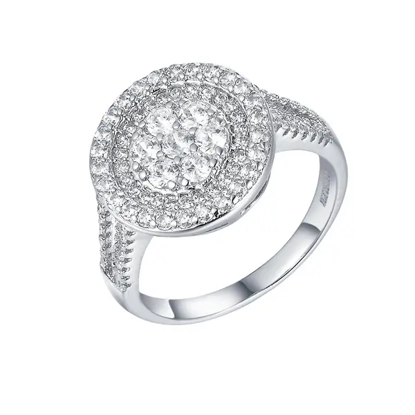 Keiyue alla moda cubic zirconia cz pavimentano gioielli premier solitario anelli da donna 925 anello in argento sterling