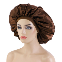 Bonnet de nuit en satin uni grande taille pour femmes aux cheveux bouclés – Vente chaude
