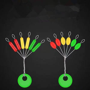 Haricots spatiaux colorés 600 pièces 100 groupes bouchon ovale connecteur de flotteur Bobber de pêche haricot spatial droit pour accessoires de pêche - Product Image 6