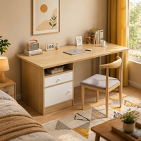 Bureau d'ordinateur à domicile avec chaise, table de bureau simple pour étudiants et coiffeuse pour chambre de fille
