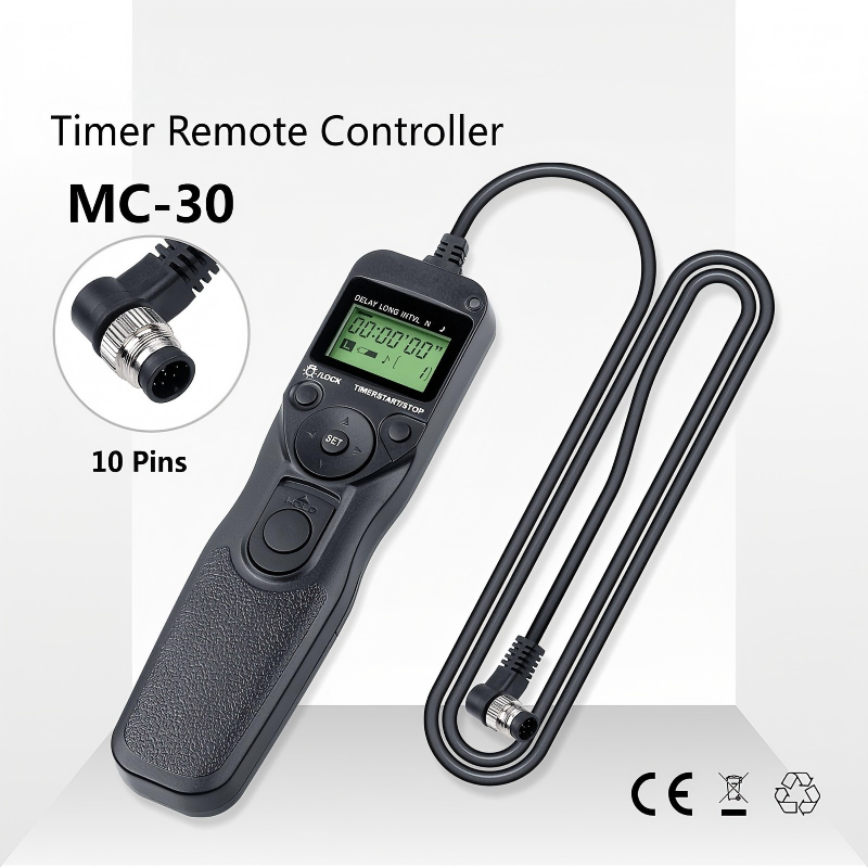 HongXing MC-30 Timer DSLR Camera Shutter Remote Control for Canon D300S D200 D700