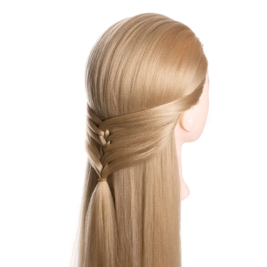 長さ60 cmの女性マネキントレーニングヘッド85% 本物のヘアスタイリングヘッド人形美容師のヘアスタイルのためのマネキンヘッド