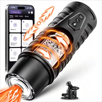 Masturbateur masculin vibrant rotatif automatique, pompe à pénis à poussée et aspiration, machine sexuelle synchronisée IA, jouet sexuel de poche LCD pour hommes