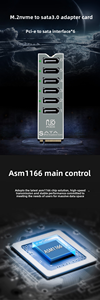 M2 <span class=keywords><strong>M</strong></span>-EKY PCIE3.0 ke SATA 6G 6 Port NAS Qunhui ekspansi Hard Disk ASM1166,<span class=keywords><strong>M</strong></span>.2NVMe ke SATA3.0 - Product Image 6