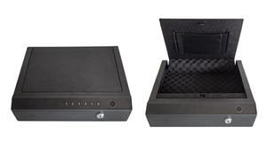 पोर्टेबल डिजिटल कोड और फिंगरप्रिंट बायोमेट्रिक सुरक्षित हैंड गन सुरक्षा बॉक्स - Product Image 4