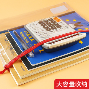 Bolsa con cremallera Morning Light A4, bolsa transparente de PVC para almacenamiento de documentos, para uso en oficina y exámenes de estudiantes, 94684 - Product Image 5