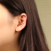 Chris April, joyería de moda, Clip de oreja de plástico, sin anillo, perlas de agua dulce, pendientes de puño