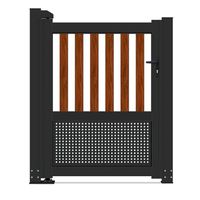 Puerta Pedestre Horizontal de Aluminio con Revestimiento Antioxidante Prima para Exteriores, Puerta Abatible Simple para Entrada de Jardín de Villa, Camino de Jardín