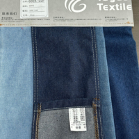 Tissu denim non extensible bleu foncé, fil de coton mercerisé 10S, trame TC 7S pour fabricant de denim