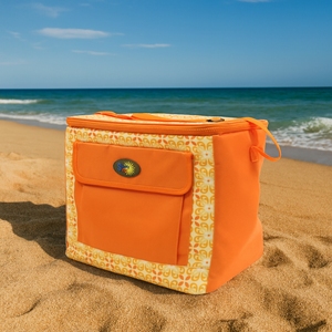 Borsa Termica MEDINA LINE 25L Arancione, Ecologica, Riutilizzabile, in Oxford con Rivestimento in Alluminio, Cerniera Personalizzabile, Moderna per Alimenti all'Aperto - Product Image 4