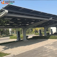 Kit complet de station de recharge pour abri de voiture avec panneau solaire