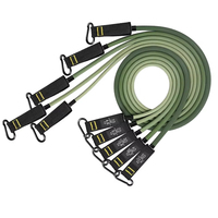 Kit de bandes de résistance TPE 150 LBS, 11 pièces, accessoires portables, pour entraînement à domicile, avec logo personnalisé