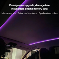 Luz ambiental LED para techo corredizo de coche, 32 colores, lámpara de ambiente, iluminación decorativa interior para BMW 2018-2021 X3/IX3