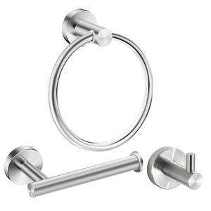 Kit <span class=keywords><strong>de</strong></span> Baño <span class=keywords><strong>de</strong></span> Acero Inoxidable, Ganchos <span class=keywords><strong>de</strong></span> Pared, Percheros para Papel Higiénico, Toallas, Venta al por Mayor - Product Image 1