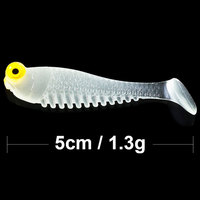 NOUVEAU Leurre Souple Lumineux 50mm 1.3g pour la Pêche, Leurre Artificiel en PVC en Forme de Brochet et de Carpe pour la Pêche au Brochet/à la Carpe