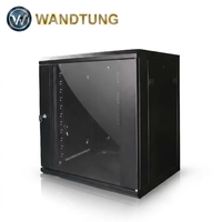 Armoire réseau personnalisable de 19 pouces 12U, boîte de serveur en métal, porte en verre, armoires réseau murales