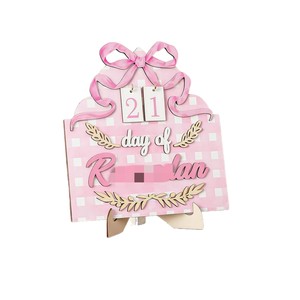Calendrier du Ramadan en bois, taille moyenne, en buis, pour décoration intérieure, support de compte à rebours pour la maison et la décoration de ferme - Product Image 5