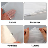 Umweltfreundliche Matte CPE-Kleidungsverpackungsbeutel Wiederverwendbare PE-Schiebeverschlussbeutel für Kleidung Bekleidung Textilverpackung