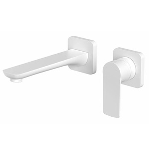 Grifo de lavabo oculto Flora, monomando de pared, de cobre, para agua fría y caliente, minimalista, para lavabos de cerámica, para hoteles - Product Image 3