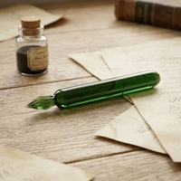 Stylo à plume en verre cristal de luxe, fait main, coloré, pour calligraphie, signature, écriture, dessin et cadeau