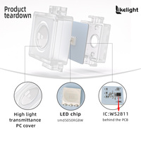 Guirlande lumineuse à LED RGBW haute luminosité 30 mm WS2811 DC24V/36V IP68 120 °   Angle de faisceau pour la décoration permanente des avant-toits pour les fêtes
