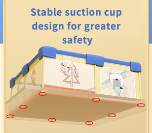 Parcs pour bébés avec portail Clôture de sécurité pliable Grand carré Portable Maille Lit de parc pour enfants Clôtures pour tout-petits Stylo de jeu d'intérieur Cour - Product Image 2
