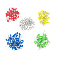 1000 pièces/sac Diodes LED 5mm Ultra Lumineuses Blanc Chaud Rouge Vert Bleu UV Jaune Multicolore 2V 3V Émettant des Couleurs Assorties