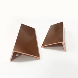 Meilv Aluminum Furniture Hardware <strong>Rose</strong> <strong>Gold</strong> Modern Bedroom Warehouse Outdoor Kitchen <strong>Drawer</strong> Finger Pull Cabinet Edge Handles - Product Image 3