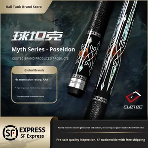 Stecca da Biliardo Cuetec Legend <span class=keywords><strong>Poseidon</strong></span> in Fibra di Carbonio con Giunto Centrale 1/2, Incisione 3D, Tecnologia Athena Black per Biliardo a Nove Palle - Product Image 2